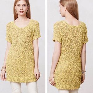 Anthropologie Moth Juliet Cozy Knit Yellow Top M
